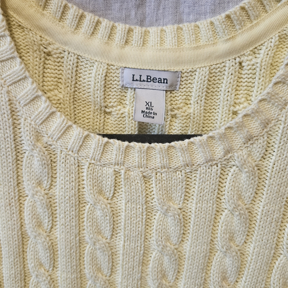 L.L. Bean Cable Knit Sweater Fisherman Core
